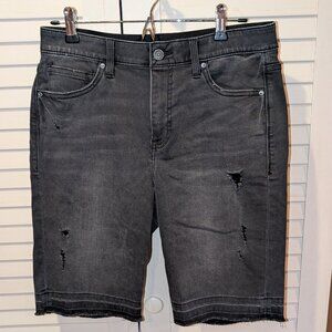 LulaRoe Black Distressed Denim Bermuda Shorts Size 30 (10)